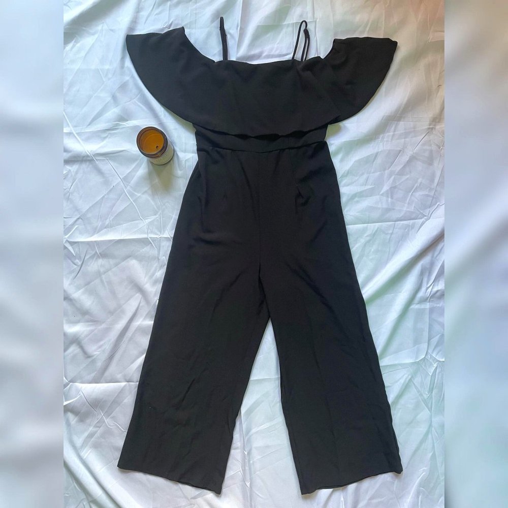 Crystal Doll Black Jumpsuit, Sleveless